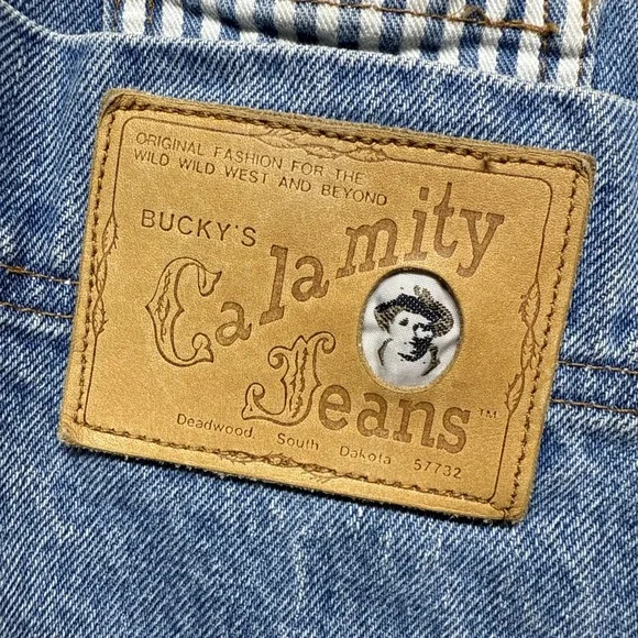 VTG Denim Chore Coat XL Heavy Duty Work Jacket Bucky Calamity Jeans USA Deadwood - Picture 4 of 13